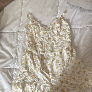 Hollister Floral Romper with Yellow Flowers